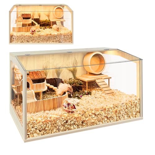 Prolee Hamsterkäfig, kaufest, großer Hamsterkäfig, Meerschweinchenkäfig, Oben offen, mit Acrylplatten, solide Konstruktion, 61 cm von PROLEE