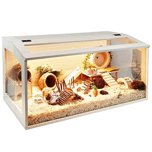 Prolee Hamsterkäfig aus Holz, 81,3 cm, Mäuse- und Ratten-Lebensraum, offene Oberseite mit Acrylplatten, solide gebaut von PROLEE