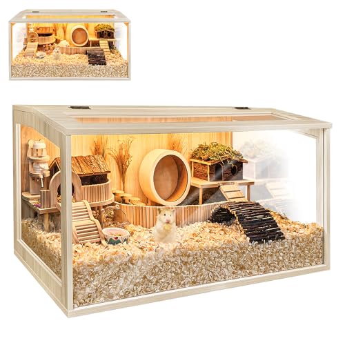Prolee Hamsterkäfig aus Holz, extra groß, für Mäuse und Ratten, aufklappbar, mit Acrylplatten, 61 cm von PROLEE