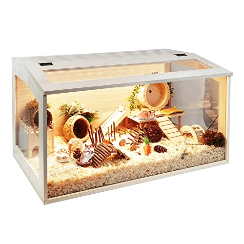 Prolee Hamsterkäfig aus Holz, extra groß, für Mäuse und Ratten, aufklappbar, mit Acrylplatten, 61 cm von PROLEE