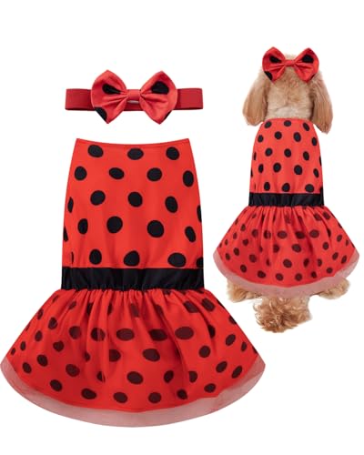 Halloween-Marienkäfer-Kleid für Hunde, Größe L von PROMOTED TO BIG SISTER