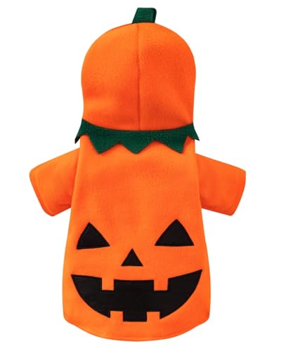 Hunde-Kürbis-Kostüm, Halloween-Kapuzenpullover, Größe L von PROMOTED TO BIG SISTER