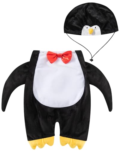 Hunde-Pinguin-Kostüm, Halloween-Kapuzenpullover, Größe L von PROMOTED TO BIG SISTER