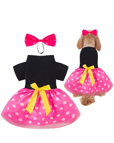 Hundekleid, Halloween, Rosa, Mauskleid, Größe L von PROMOTED TO BIG SISTER