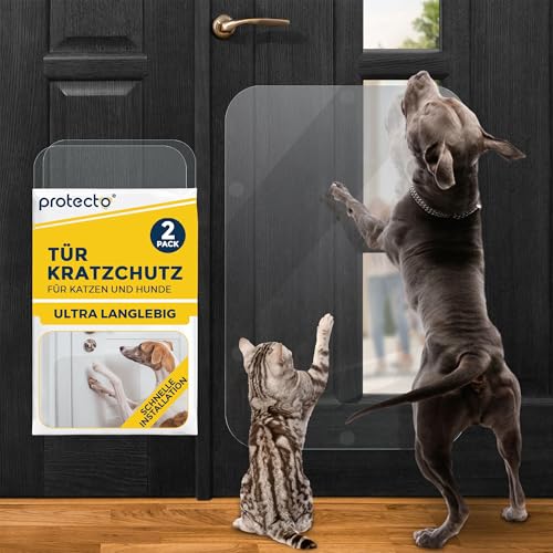 PROTECTO 2er pack 75x50 cm Hunde und Katzen Kratzschutz Tür –Ultrastarker Hunde- und Katzen Kratzschutz -Einfache Anbringung - Kratzschutz Katze und Hund Transparent Möbel, Wände, Balkontüren, Fenster PROTECTO 2er pack 75x50 cm Hunde und Katzen Kratzschutz Tür –Ultrastarker Hunde- und Katzen Kratzschutz -Einfache Anbringung - Kratzschutz Katze und Hund Transparent Möbel, Wände, Balkontüren, Fenster von PROTECTO