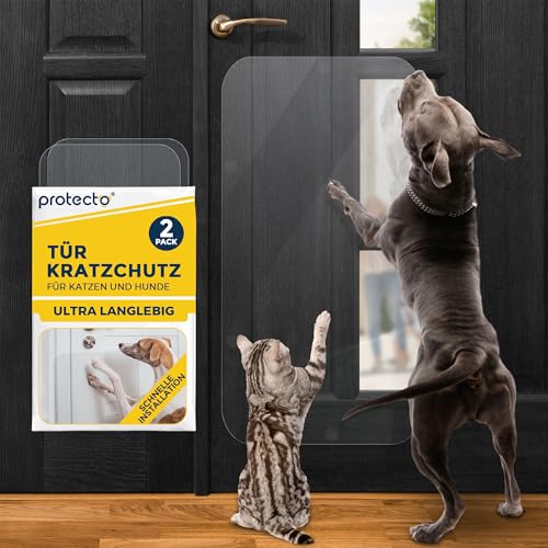PROTECTO 2er pack 90x40 cm Hunde und Katzen Kratzschutz Tür –Ultrastarker Hunde- und Katzen Kratzschutz -Einfache Anbringung - Kratzschutz Katze und Hund Transparent Möbel, Wände, Balkontüren, Fenster PROTECTO 2er pack 90x40 cm Hunde und Katzen Kratzschutz Tür –Ultrastarker Hunde- und Katzen Kratzschutz -Einfache Anbringung - Kratzschutz Katze und Hund Transparent Möbel, Wände, Balkontüren, Fenster von PROTECTO