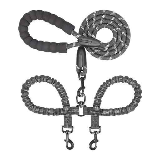 Trainingsleine for Hunde, Hundeschleppseil, Haustier-Hunde-Doppelleinen, elastisches Seil, zwei Köpfe, Nylon-Hundeleine, 2-Wege-Kupplung, Spaziergang, zwei Hundehalsbänder, Geschirr, Leinen, Hundelein Trainingsleine for Hunde, Hundeschleppseil, Haustier-Hunde-Doppelleinen, elastisches Seil, zwei Köpfe, Nylon-Hundeleine, 2-Wege-Kupplung, Spaziergang, zwei Hundehalsbänder, Geschirr, Leinen, Hundelein von PRPRP