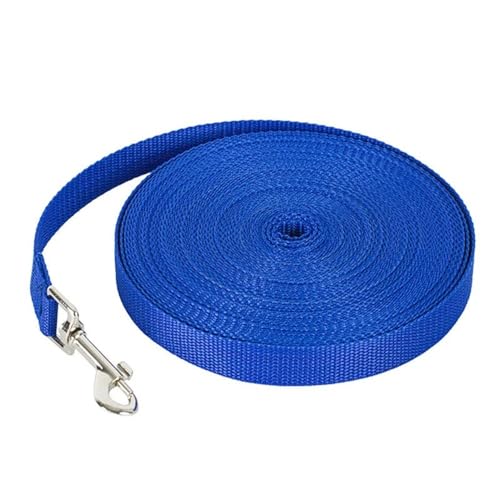 Trainingsleine for Hunde, Nylon-Hundetrainingsleinen, Haustierleine, langes Lanyard, Zugseil for kleine große Hunde, 1,5 m, 1,8 m, 4,5 m, 6 m, 10 m, Hundeleine(Blue,1.8m) von PRPRP