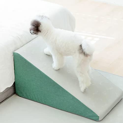 Haustiertreppe, kleines Hundebett, Sofa mit Kletterleiter, abnehmbar und waschbar, universelle Hundetreppe mit Gefälle für ältere Hunde (Green) von PRUJOY