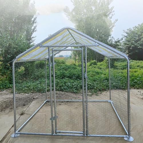 PRUJOY Hühnerkäfig mit Schloss, Hühnerstall aus Metall mit wasserdichter und sonnenbeständiger Abdeckung, großer Hühnerstall im Freien für Hühner PRUJOY Hühnerkäfig mit Schloss, Hühnerstall aus Metall mit wasserdichter und sonnenbeständiger Abdeckung, großer Hühnerstall im Freien für Hühner von PRUJOY