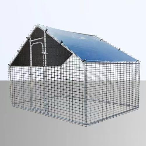PRUJOY Metall-Hühnerstall, Hühnerstall extra groß mit Wasserreservoir und Abdeckung, begehbarer Hühnerstall für Geflügel für den Einsatz im Hinterhof auf dem Bauernhof im Freien (200 * 300 * 200cm) PRUJOY Metall-Hühnerstall, Hühnerstall extra groß mit Wasserreservoir und Abdeckung, begehbarer Hühnerstall für Geflügel für den Einsatz im Hinterhof auf dem Bauernhof im Freien (200 * 300 * 200cm) von PRUJOY