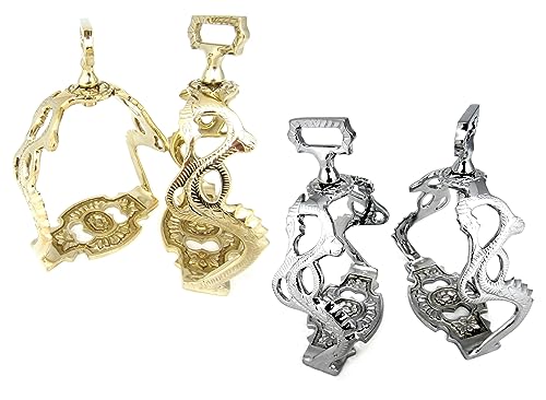 PS Pferdeartikel Dragon - Drachen barocke Steigbügel Silber oder Goldfarben - 1 Paar Farbe Gold von PS Pferdeartikel