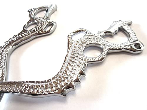 PS Pferdeartikel Hackamore Dragon Gold oder silberfarben - 1 Paar Schenkel verziert Farbe Silber PS Pferdeartikel Hackamore Dragon Gold oder silberfarben - 1 Paar Schenkel verziert Farbe Silber von PS Pferdeartikel