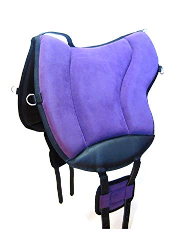PS Pferdeartikel Reitpad ALIVIO mit WBS Kanal & Kammeraufbau durch befüllbare Filzkissen - klettbar Farbe lila violett von PS Pferdeartikel