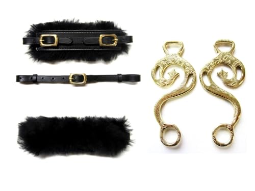 PS Pferdeartikel Set Hackamore Barock Gold - messingfarben - verziert - Echt Schaffell Farbe Schwarz mit goldenem Beschlag PS Pferdeartikel Set Hackamore Barock Gold - messingfarben - verziert - Echt Schaffell Farbe Schwarz mit goldenem Beschlag von PS Pferdeartikel