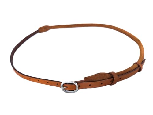 Wildleder Halsring Halsriemen Round für Pferde verstellbar Farbe Cognac von PS Pferdeartikel