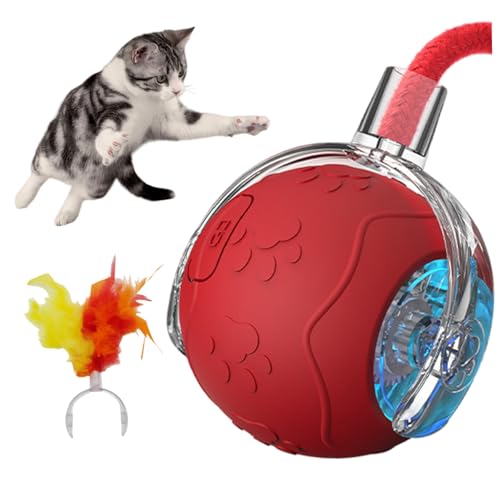 PSFDEWT Interactive Cat Toy Ball Automatic Rolling Cat Toy Ball with LED Lights for Kitten, Puppy & Small Dogs Self-Moving for Exercise & Fun PSFDEWT Interactive Cat Toy Ball Automatic Rolling Cat Toy Ball with LED Lights for Kitten, Puppy & Small Dogs Self-Moving for Exercise & Fun von PSFDEWT