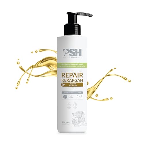PSH Kerargan Conditioner für Hunde mit Keratin und Arganöl, nährt und stärkt trockene und unterernährte Mäntel, ideal für mittlere bis Lange Haare, 300 ml PSH Kerargan Conditioner für Hunde mit Keratin und Arganöl, nährt und stärkt trockene und unterernährte Mäntel, ideal für mittlere bis Lange Haare, 300 ml von PSH PET SKIN HEALTHCARE
