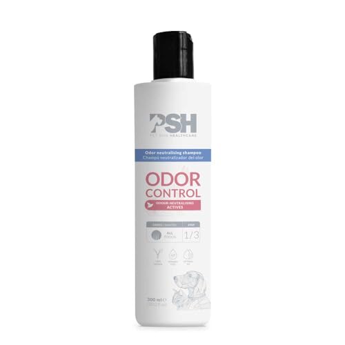 PSH Odor Control Shampoo - Neutralisierendes Geruchsshampoo - Fett- und Geruchsbekämpfung - Natürliche Extrakte - pH-ausgewogener pH-Wert, vegan - alle Arten von Decken, Senioren oder Katzen mit PSH Odor Control Shampoo - Neutralisierendes Geruchsshampoo - Fett- und Geruchsbekämpfung - Natürliche Extrakte - pH-ausgewogener pH-Wert, vegan - alle Arten von Decken, Senioren oder Katzen mit von PSH PET SKIN HEALTHCARE