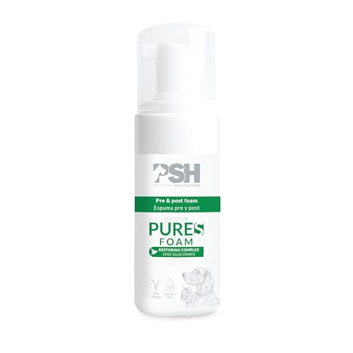 PSH Pure S Skin Foam – Schaum für Haustiere – Gleichgewicht der Haut – Gleichgewicht und Schutz der Dermis – Zink- und Silbergluconat – Verwendung zwischen Bädern – geeignet für Hunde und Katzen, 60 von PSH PET SKIN HEALTHCARE