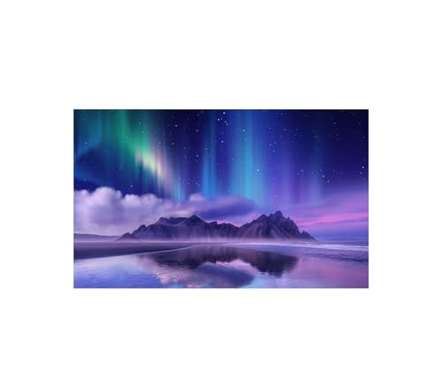 PSNKLMM Aquarium Aquarium Hintergrund Aufkleber Aurora Borealis In Bergen 3D Wallpaper Hintergrund Dekor PVC Poster(60x90cm) von PSNKLMM