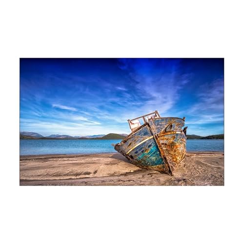PSNKLMM Aquarium Hintergrund Aufkleber Geerdet Schiff Poster Fisch Tank Dekoration Selbst Klebe Tapete Hintergrund(41x61cm) von PSNKLMM