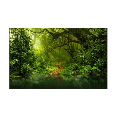 PSNKLMM Aquarium Hintergrund Aufkleber Regenwald Poster Fisch Tank Dekoration Selbst Klebe Tapete Hintergrund(41x61cm) von PSNKLMM