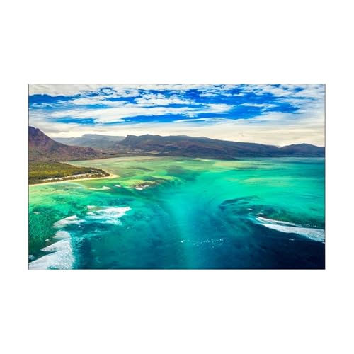 PSNKLMM Aquarium Hintergrund Aufkleber Wasserfall Landschaft Poster Fisch Tank Dekoration Selbst Klebe Tapete(41x 122cm) von PSNKLMM