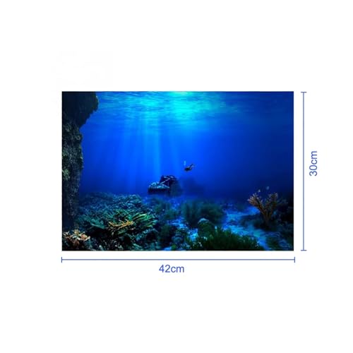 PSNKLMM Fisch Tank Hintergrund Dekorative Pflanzen Aquarium Landschaft Aufkleber Ozean Meer Pflanzen Hintergrund Dekor(30 * 42cm) von PSNKLMM
