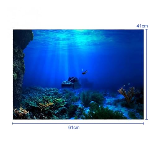 PSNKLMM Fisch Tank Hintergrund Dekorative Pflanzen Aquarium Landschaft Aufkleber Ozean Meer Pflanzen Hintergrund Dekor(41 * 61cm) von PSNKLMM