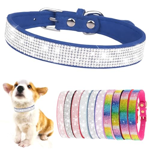 Hundehalsband für kleine Hündinnen und Mädchen, niedlich, glitzernd, mit Strasssteinen, hübsch ausgefallen, mit Kristalldiamanten, funkelndem Glitzer, Katzenhalsband für Kätzchen, XXS, XS, kleine und Hundehalsband für kleine Hündinnen und Mädchen, niedlich, glitzernd, mit Strasssteinen, hübsch ausgefallen, mit Kristalldiamanten, funkelndem Glitzer, Katzenhalsband für Kätzchen, XXS, XS, kleine und von PSPORT