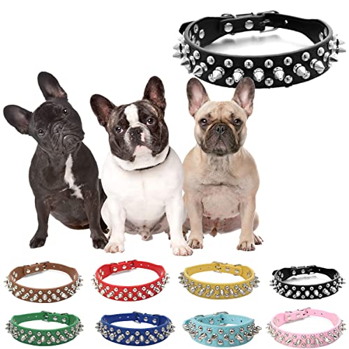 Lederhalsband für Haustiere, Halsband, PU-Leder, Punk-Nieten, Hundehalsband, Haustierhalsbänder für kleine, mittelgroße Hunde, große Katzen von PSPORT