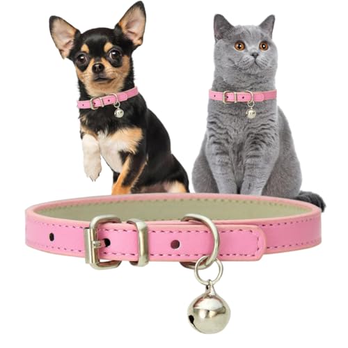 Rosa Welpenhalsband mit Glöckchen, PU-Leder, XXS, Hundehalsband mit Glöckchen, für Mädchen, Kätzchen, Halsbänder für XXS, XS, S, M, Hündinnen, kleine Katzen, kleine Tiere, XXS Rosa Welpenhalsband mit Glöckchen, PU-Leder, XXS, Hundehalsband mit Glöckchen, für Mädchen, Kätzchen, Halsbänder für XXS, XS, S, M, Hündinnen, kleine Katzen, kleine Tiere, XXS von PSPORT