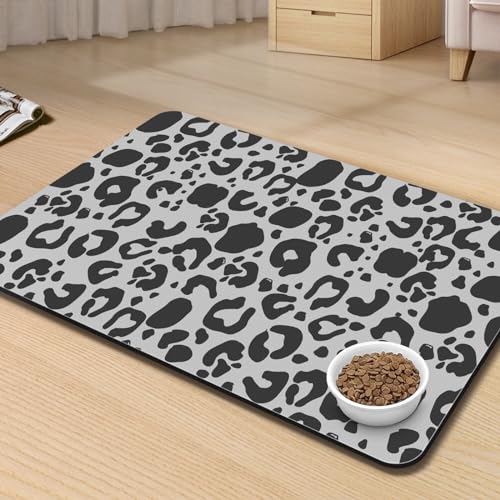 PTFFF Pet Feeding Mat for Dogs and Cats, Pet Food and Water Bowl Placemat, Quick Dry Non-Slip Dog Mats for Water Spills, Puppy Pad Tray Prevent Food Overflow, Suitable for Small, Medium and Big Pets von PTFFF