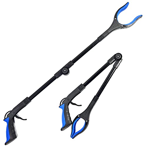 PTFJZ Aquarium-Zubehör – 78.7 cm große Aquarium-Pinzette, Greifer für Aquarien, Landschaftsgestaltung, Dekoration, Mobilitätshilfe, Hilfsmittel zum Erreichen von Hilfsmitteln (blau) von PTFJZ