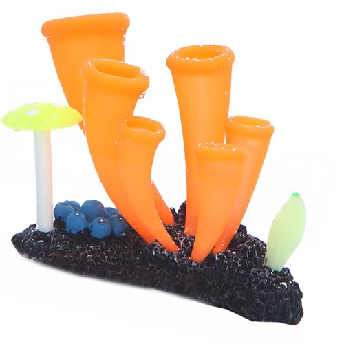PTILSERY Aquarium-Dekoration, leuchtet im Dunkeln, bunte Korallen, Silikon, Lebensraum, Ornament für Zuhause und Büro PTILSERY Aquarium-Dekoration, leuchtet im Dunkeln, bunte Korallen, Silikon, Lebensraum, Ornament für Zuhause und Büro von PTILSERY