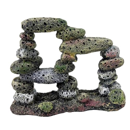 PTILSERY Gestapelte Felsfigur aus Kunstharz, Terrarien, Dekoration, Aquarien, Unterwasserlandschaft, Höhle, Unterstand, Büro, Aquarien, Ornament PTILSERY Gestapelte Felsfigur aus Kunstharz, Terrarien, Dekoration, Aquarien, Unterwasserlandschaft, Höhle, Unterstand, Büro, Aquarien, Ornament von PTILSERY