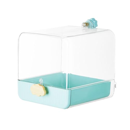 PTILSERY Vogelbadewanne für Haustiere, Papageienbadewanne mit unterer Schublade für Wellensittiche, Nymphensittiche, Badezubehör PTILSERY Vogelbadewanne für Haustiere, Papageienbadewanne mit unterer Schublade für Wellensittiche, Nymphensittiche, Badezubehör von PTILSERY