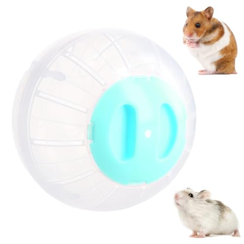 Hamsterball, Hamsterrad Übungsball Kunststoff, Gymnastikball Hamster, Hamsterball Groß 14,5cm, Hamster Run Ball, Hamsterkugel für Zwerghamster, Rennmaus, Meerschweinchen, Pet Jogging Spielen (Blau) Hamsterball, Hamsterrad Übungsball Kunststoff, Gymnastikball Hamster, Hamsterball Groß 14,5cm, Hamster Run Ball, Hamsterkugel für Zwerghamster, Rennmaus, Meerschweinchen, Pet Jogging Spielen (Blau) von PTJJXA