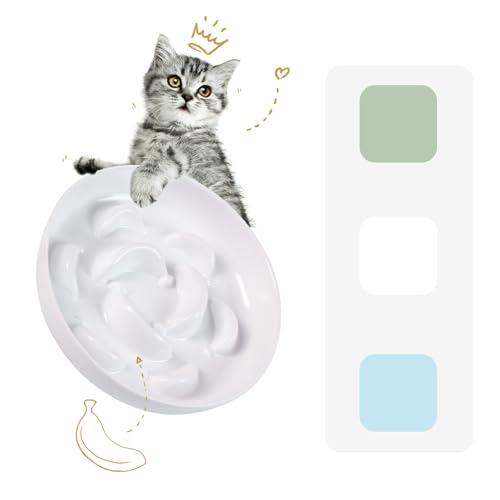 Anti Schling Napf Katzen Melamin - Antischlingnapf Katze - Interaktiver Labyrinth Design Fressnapf Katze - Futternapf Katze in Pastellserie - Katzennapf Langsam Fütterung - Elfenbeinweiß - 16 x 3 cm Anti Schling Napf Katzen Melamin - Antischlingnapf Katze - Interaktiver Labyrinth Design Fressnapf Katze - Futternapf Katze in Pastellserie - Katzennapf Langsam Fütterung - Elfenbeinweiß - 16 x 3 cm von PTOBER