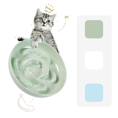 Anti Schling Napf Katzen Melamin - Antischlingnapf Katze - Interaktiver Labyrinth Design Fressnapf Katze - Futternapf Katze in Pastellserie - Katzennapf Langsam Fütterung - Mintgrün - 16 x 3 cm Anti Schling Napf Katzen Melamin - Antischlingnapf Katze - Interaktiver Labyrinth Design Fressnapf Katze - Futternapf Katze in Pastellserie - Katzennapf Langsam Fütterung - Mintgrün - 16 x 3 cm von PTOBER