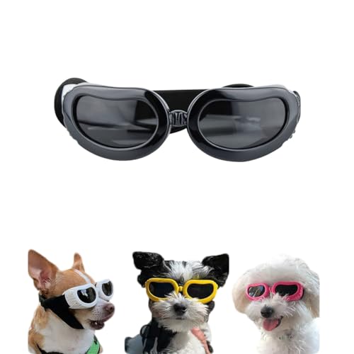 Hundesonnenbrille für kleine Rassen, UV-Schutz, Brille für kleine Hunde, verstellbarer Riemen, winddicht, Anti-Beschlag-Sonnenbrille, Schwarz Hundesonnenbrille für kleine Rassen, UV-Schutz, Brille für kleine Hunde, verstellbarer Riemen, winddicht, Anti-Beschlag-Sonnenbrille, Schwarz von PTWSF