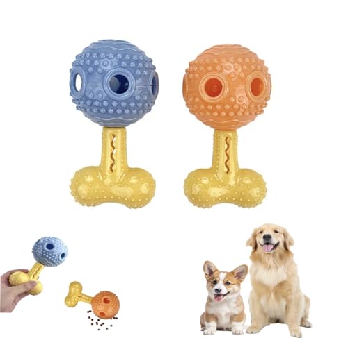 PTWSF Hundespielzeug aus Silikon, unzerstörbarer Hundeball für aggressive Kauer, interaktives Leckerli-Spielzeug gegen Langeweile, um sie zu beschäftigen, großer aggressiver Kauball (Orange + Blau) PTWSF Hundespielzeug aus Silikon, unzerstörbarer Hundeball für aggressive Kauer, interaktives Leckerli-Spielzeug gegen Langeweile, um sie zu beschäftigen, großer aggressiver Kauball (Orange + Blau) von PTWSF