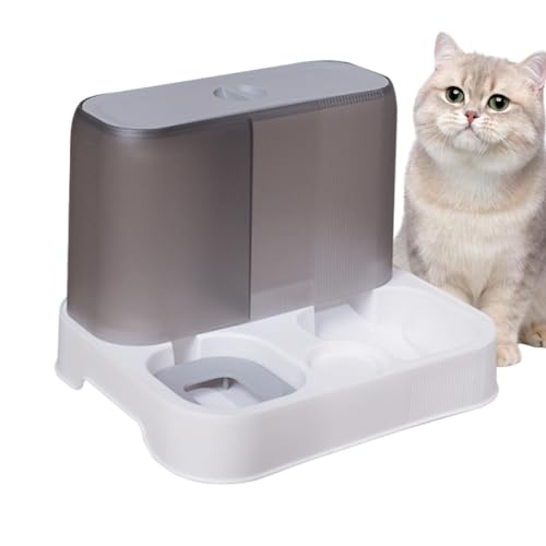 Automatischer Katzenfutterspender, Automatischer Futterspender für Katzen | Automatischer Futterspender für Katzen,Haustier-Futterspender mit großer Kapazität, Wasserspender, automatischer Hundefutter von PUCHEN