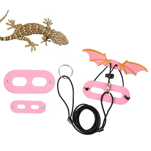Hundegeschirr und Leine, Meerschweinchen-Geschirr, Leine, 3 Größen, Lederflügel, flexible Tiergeschirre, Reptilien-Trainingsleine für Bartagamphibien, Reptilien-Amphibien Hundegeschirr und Leine, Meerschweinchen-Geschirr, Leine, 3 Größen, Lederflügel, flexible Tiergeschirre, Reptilien-Trainingsleine für Bartagamphibien, Reptilien-Amphibien von PUCHEN