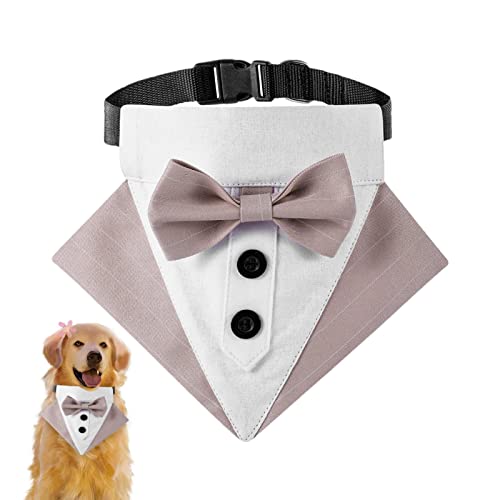 Hundehalstuch-Halsband – verstellbar, formeller Hunde-Smoking, stilvolles Halsband, Fliege, Kostü , Hundeprinz, Hochzeitsanzug für kleine, mittelgroße und große Hunde Puchen von PUCHEN