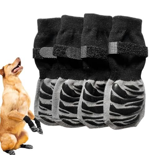 Hundekrallensocken, Pfotenschutz Grip Claw Dog Booties, Verstellbarer, Rutschfester Pfotenschutz für Haustiere, mittelgroße und kleine Katzen Puchen von PUCHEN