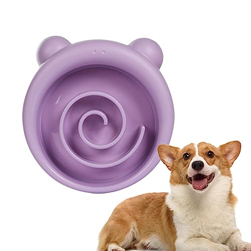 Hundenapf Slow Feeder | Großer Slow Feeder Hundenapf | Runde Futterplatte mit Futtermatte, Silikon-Leckkissen für Hunde, Trainingshilfen für die Verdauung von Welpen Puchen von PUCHEN