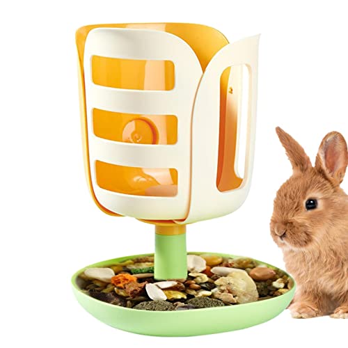 Kaninchen-Heu-Futterstation - 2-in-1-Futterraufe, stehend, Anti-Abfall | Haustier-Selbstfütterung, Heumanagement-Grashalter für Kaninchen und andere Kleintiere Puchen von PUCHEN