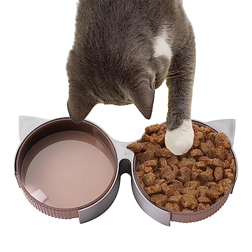 Katzenfutter- und Wassernapf-Set - Puppy Dishes Doppelte Futternäpfe für Katzen,Haustierbedarf für Katzen und Hunde, Katzenspendernäpfe für Futter, Wasser, Leckerli und Snacks Puchen von PUCHEN